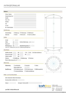 Formular Sonderspeicher online