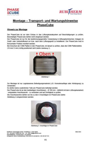 Montage Wartungs PhaseCube Bild DE