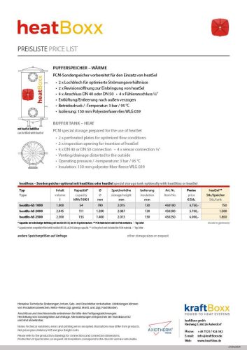 Preisliste Bild heatBoxx