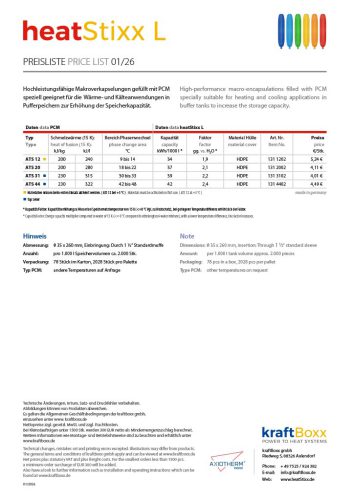 Price list image heatStixx-L Price list image heatStixx-L