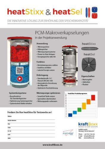 Produktinfo Bild heatStixx Sel Projektanwendung DE heatStixx heatSel PCM-Makroverkapselungen in der Projektanwendung